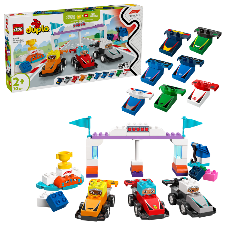 LEGO® DUPLO® 10445 Závodní auta a řidiči týmu F1®