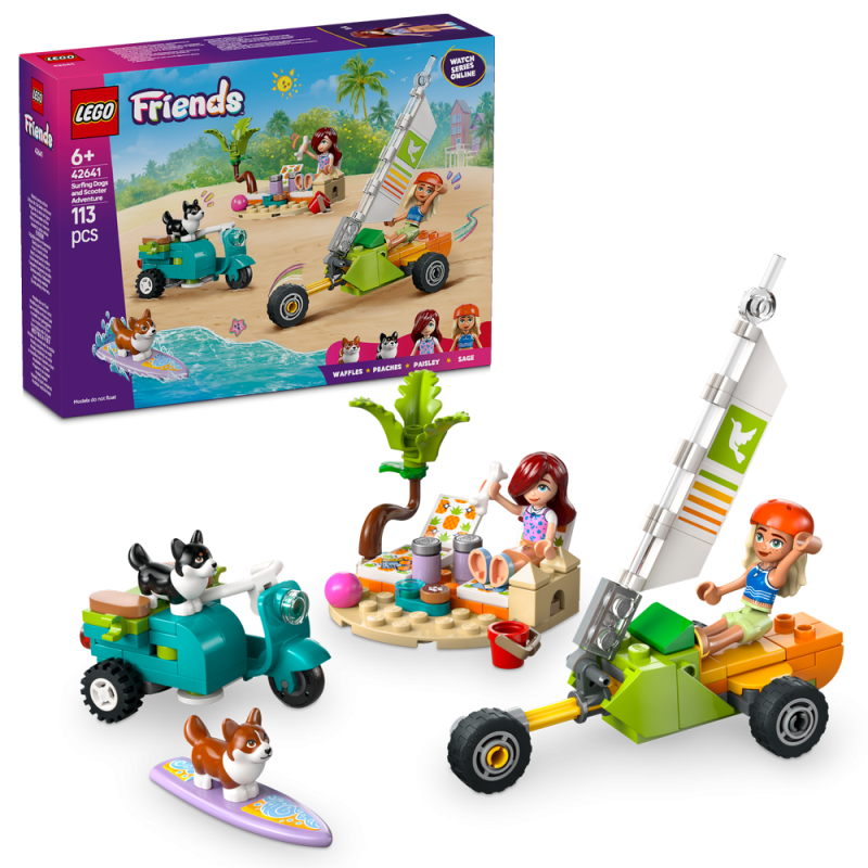 LEGO® Friends 42641 Dobrodružství se surfujícími psy a skútrem