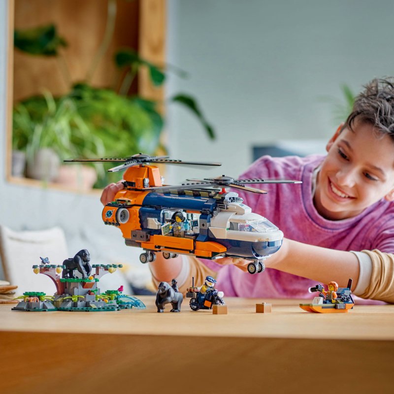 LEGO® City 60437 Helikoptéra na průzkum džungle v základním táboře