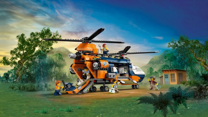 LEGO® City 60437 Helikoptéra na průzkum džungle v základním táboře