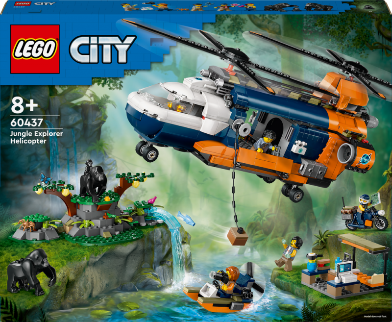 LEGO® City 60437 Helikoptéra na průzkum džungle v základním táboře