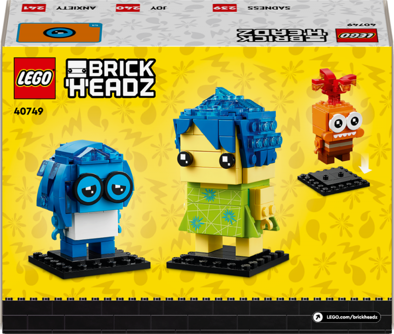 LEGO® BrickHeadz™ │ Disney a Pixar 40749 Radost, Smutek a Úzkost
