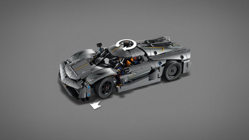 LEGO® Technic 42173 Šedé hyperauto Koenigsegg Jesko Absolut