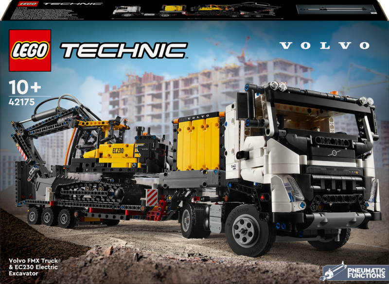 LEGO® Technic 42175 Nákladní auto Volvo FMX a elektrický bagr Volvo EC230