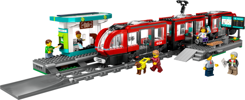 LEGO® City 60423 Tramvaj a zastávka v centru města