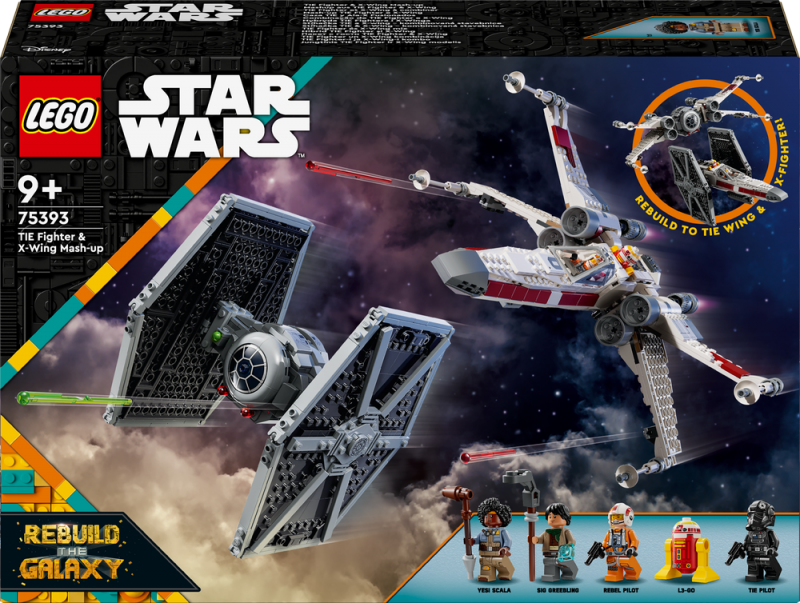 LEGO® Star Wars™ 75393 Stíhačka TIE a X-wing – kombinovaná stavebnice