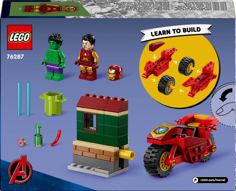 LEGO® Marvel 76287 Iron Man s motorkou a Hulk