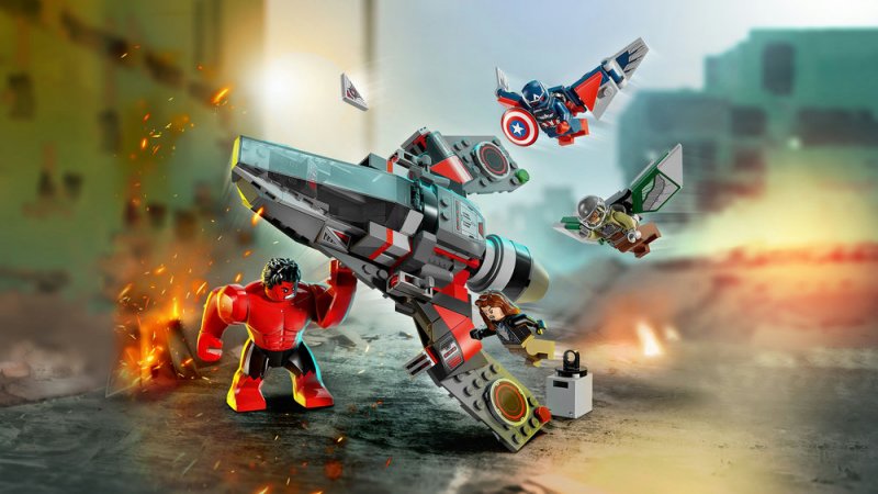 LEGO® Marvel 76292 Souboj: Kapitán Amerika vs. Red Hulk