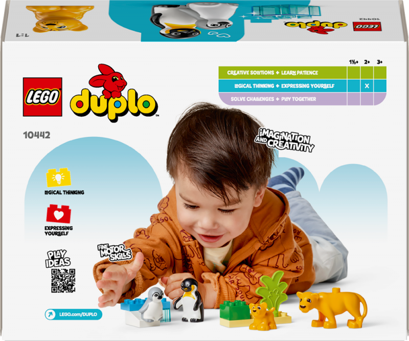 LEGO® DUPLO® 10442 Rodinky divokých zvířat: Tučňáci a lvi