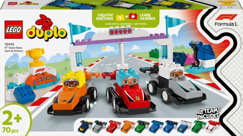 LEGO® DUPLO® 10445 Závodní auta a řidiči týmu F1®