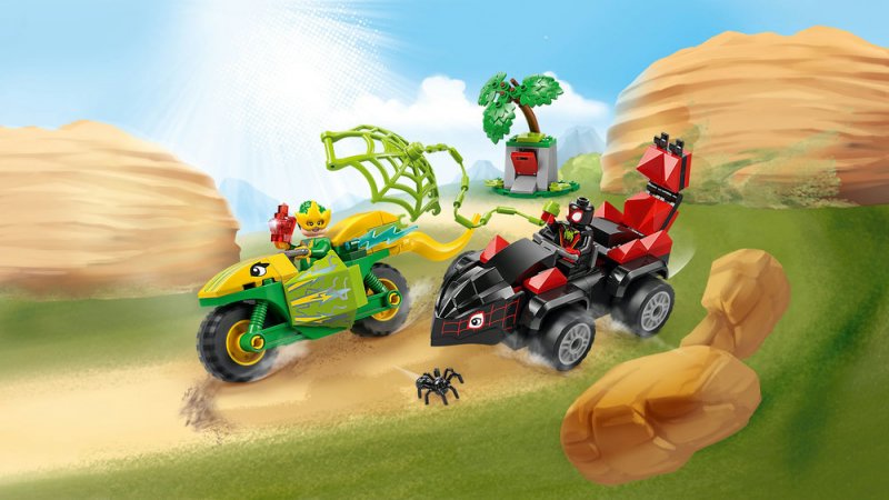 LEGO® Marvel 11198 Spin, Electro a honička s dinosauřím vozidlem