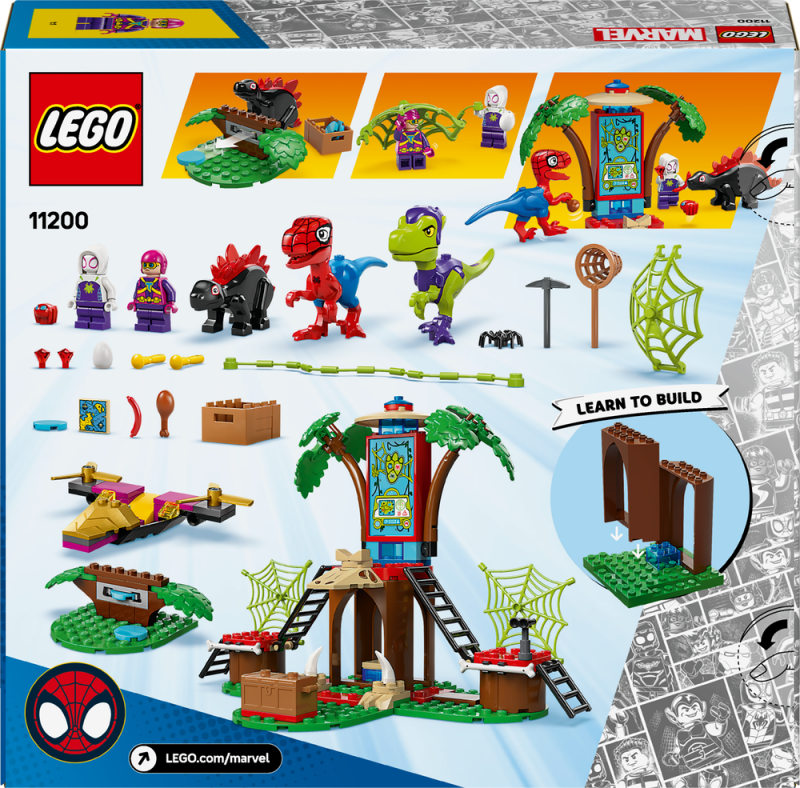 LEGO® Marvel 11200 Spidey, Gobby a raptoří bitva na základně na stromě