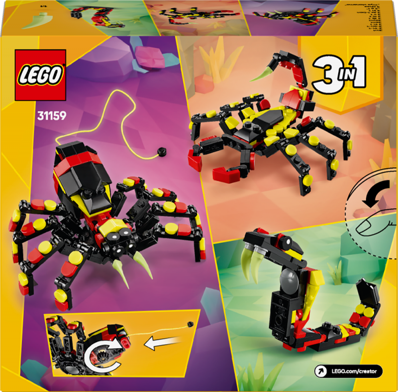 LEGO® Creator 3v1 31159 Divoká zvířata: Překvapivý pavouk