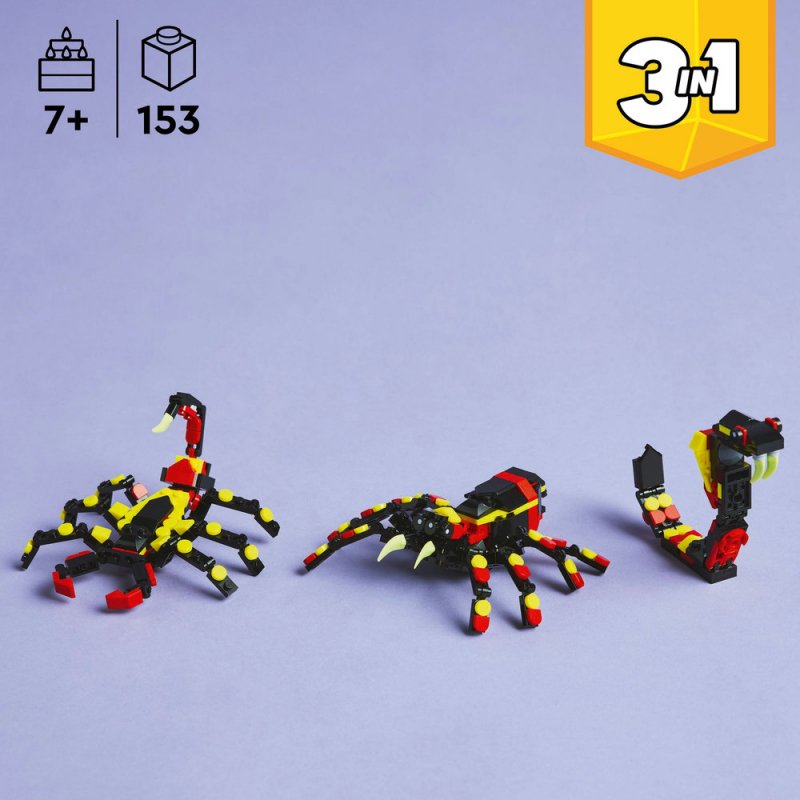 LEGO® Creator 3v1 31159 Divoká zvířata: Překvapivý pavouk