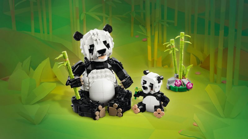 LEGO® Creator 3v1 31165 Divoká zvířata: Pandí rodinka