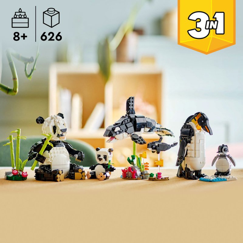 LEGO® Creator 3v1 31165 Divoká zvířata: Pandí rodinka