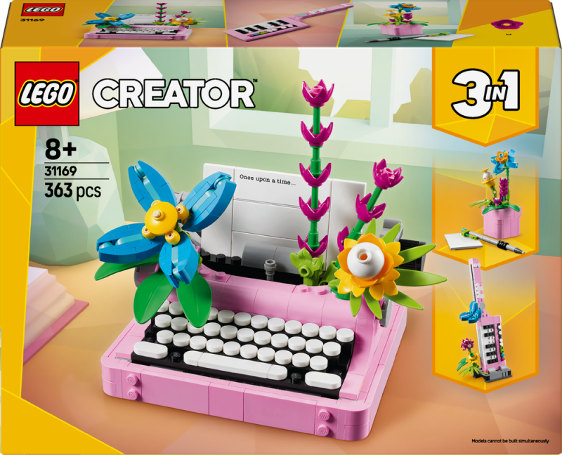 LEGO® Creator 3v1 31169 Psací stroj s květinami