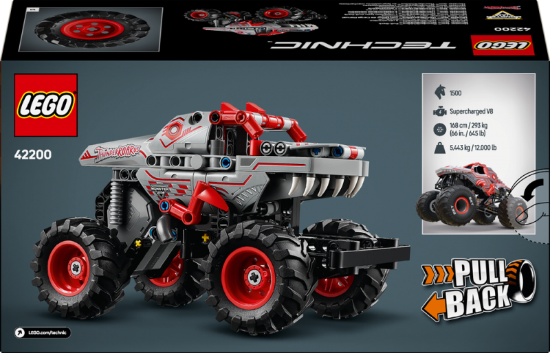 LEGO® Technic 42200 Monster Jam™ ThunderROARus™ s natahovacím motorem