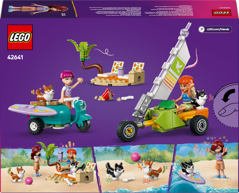 LEGO® Friends 42641 Dobrodružství se surfujícími psy a skútrem