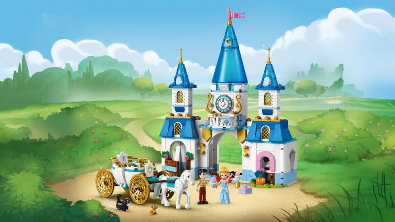 LEGO® │ Disney Princess 43275 Popelčin zámek a kočár s koňmi