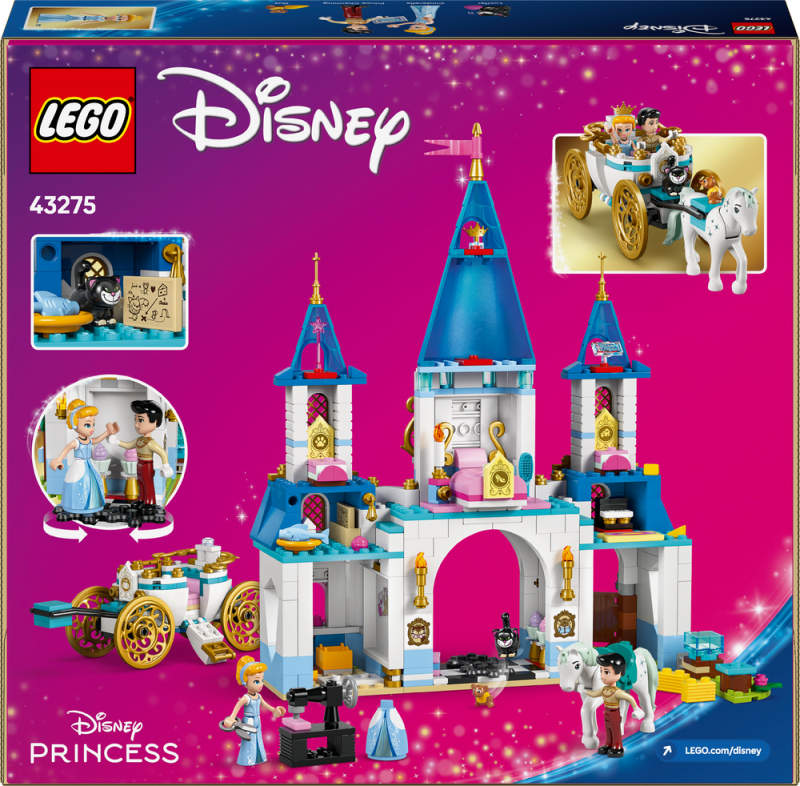 LEGO® │ Disney Princess 43275 Popelčin zámek a kočár s koňmi