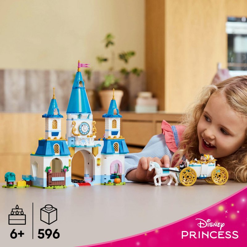 LEGO® │ Disney Princess 43275 Popelčin zámek a kočár s koňmi