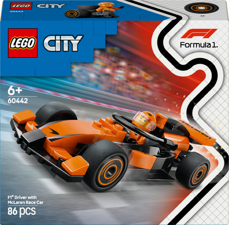 LEGO® City 60442 Jezdec F1® se závodním vozem McLaren