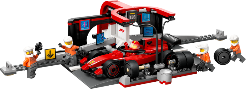 LEGO® City 60443 Zastávka v boxech F1® a personál s vozem Ferrari