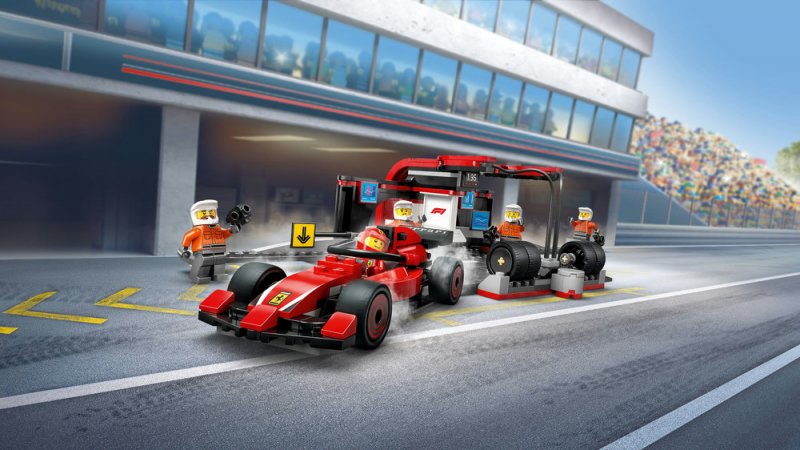 LEGO® City 60443 Zastávka v boxech F1® a personál s vozem Ferrari