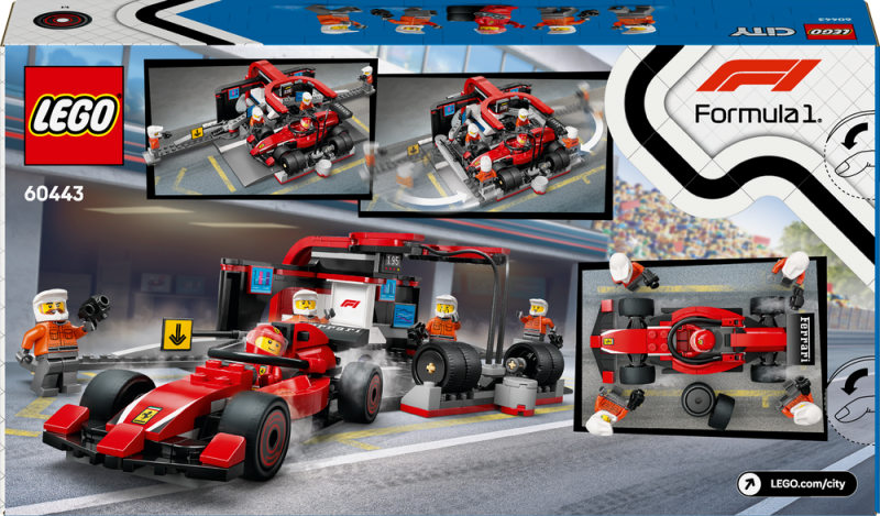 LEGO® City 60443 Zastávka v boxech F1® a personál s vozem Ferrari