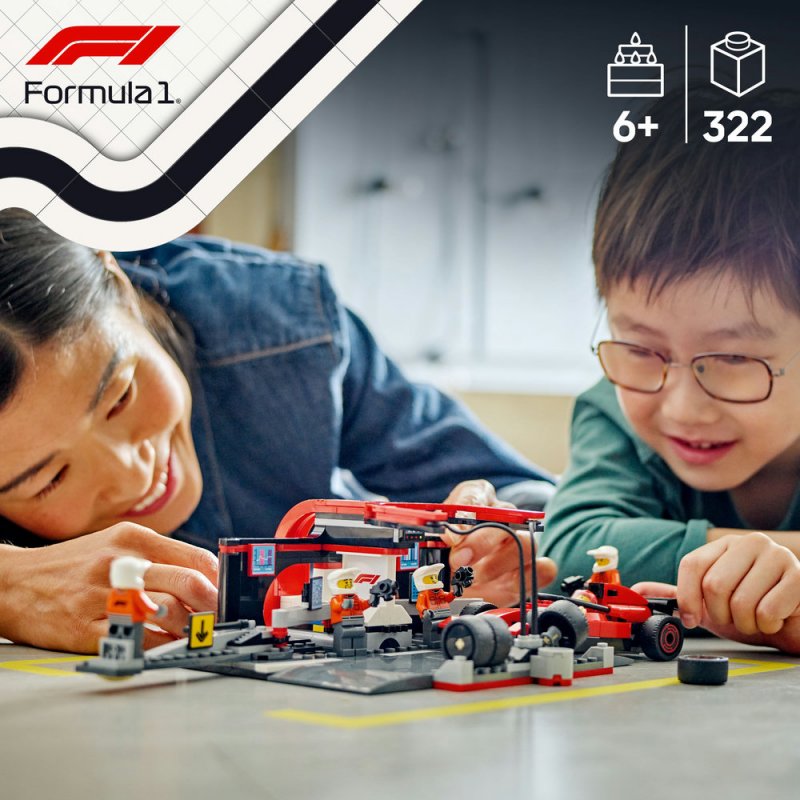 LEGO® City 60443 Zastávka v boxech F1® a personál s vozem Ferrari