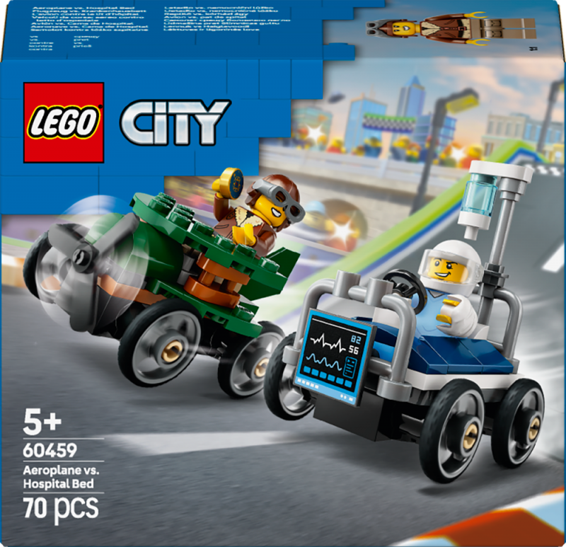 LEGO® City 60459 Závodní balíček: Letadlo vs. nemocniční lůžko