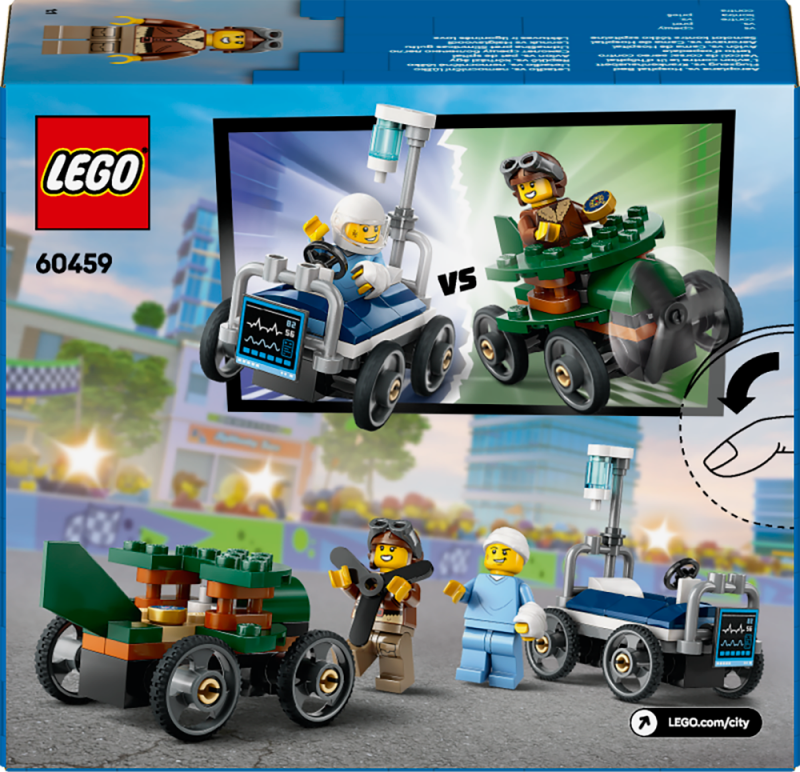 LEGO® City 60459 Závodní balíček: Letadlo vs. nemocniční lůžko