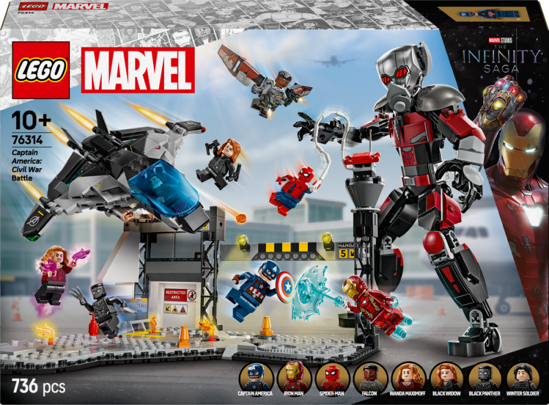 LEGO® Marvel 76314 Akční bitva – Captain America: Občanská válka