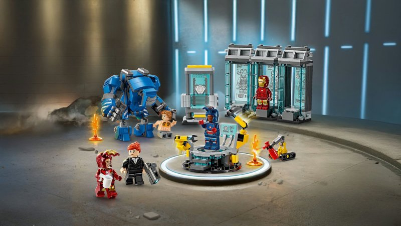 LEGO® Marvel 76315 Iron Man a jeho laboratoř: Síň brnění