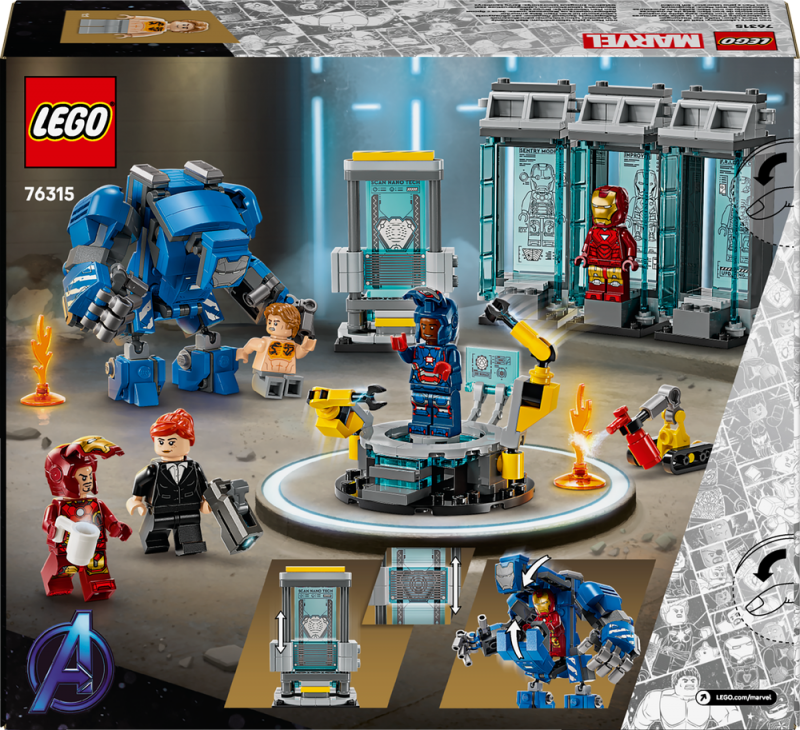 LEGO® Marvel 76315 Iron Man a jeho laboratoř: Síň brnění