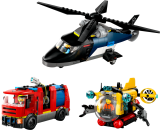 LEGO® City 60462 Remix: Helikoptéra, hasičský vůz a ponorka