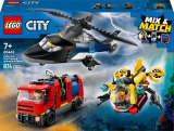 LEGO® City 60462 Remix: Helikoptéra, hasičský vůz a ponorka